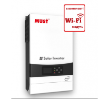 Инвертор солнечный, гибридный, с чистой синусоидой, MUST PV19-6048 EXP, с Wi-Fi модулем, 48V, 6000W