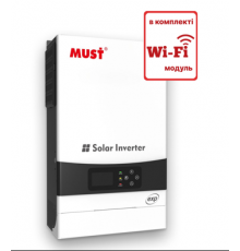 Инвертор солнечный, гибридный, с чистой синусоидой, MUST PV19-6048 EXP, с Wi-Fi модулем, 48V, 6000W