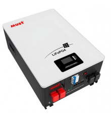Аккумуляторная батарея Must LiFePO4 LP16-24200 25.6V 200Ah, 5,12kWh, BMS100A@8S, CAN2.0/RS232/RS485, 6000 cycles, 486x442x250,44kg