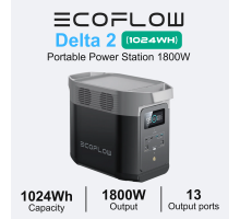 Зарядна станція EcoFlow DELTA 2, 1800 Вт, 1024 Вт·год