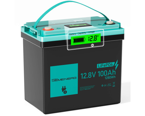 Акумулятор SEMENERG Mini LiFePO4, 12,8 В, 100 А·год, 1280 Вт·год