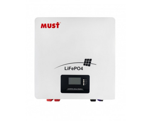 Акумулятор MUST LP16-24100 LiFePO4, 25,6 В, 100 А·год, 2,56 кВт·год